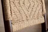 Nkuku Vinay Jute & Wood Woven Dining Chair Chocolate Brown