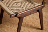 Nkuku Vinay Jute & Wood Woven Dining Chair Chocolate Brown