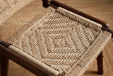 Nkuku Vinay Jute & Wood Woven Dining Chair Chocolate Brown