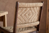Nkuku Vinay Jute & Wood Woven Counter Chair Chocolate Brown