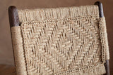 Nkuku Vinay Jute & Wood Woven Counter Chair Chocolate Brown