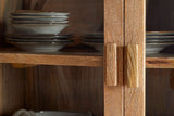 Nkuku Artha Mango Wood  & Glass Tall Cabinet Wide