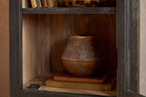 Nkuku Valin Mango Wood & Glass Cabinet Charcoal Tall