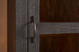 Nkuku Valin Mango Wood & Glass Cabinet Charcoal Tall