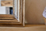 Nkuku Yamuna Rectangular Mirror Aged Antique Brass Large