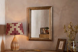 Nkuku Yamuna Rectangular Mirror Aged Antique Brass Small