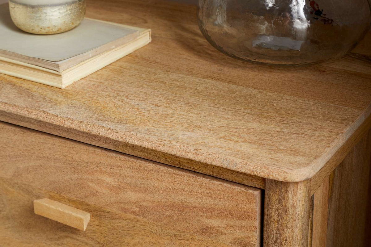 Nkuku Sri Mango Wood Bedside Table Natural