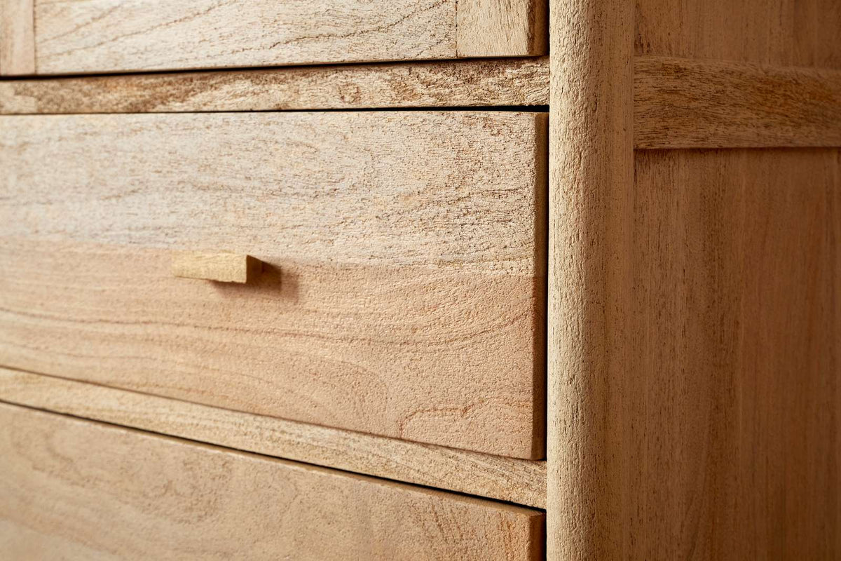 Nkuku Sri Mango Wood Wardrobe Natural
