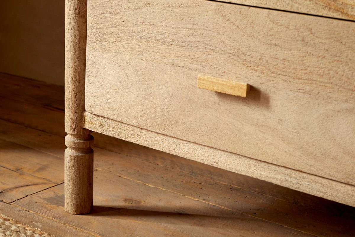 Nkuku Sri Mango Wood Wardrobe Natural