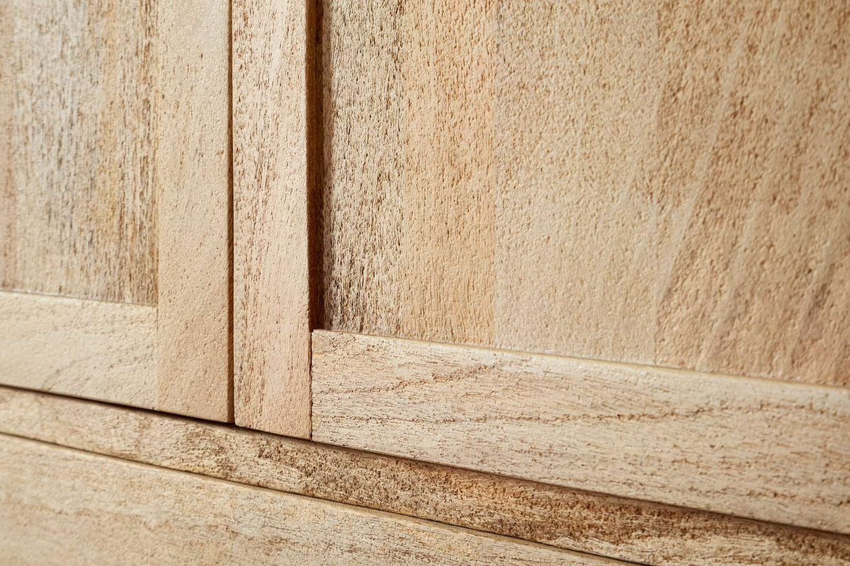 Nkuku Sri Mango Wood Wardrobe Natural