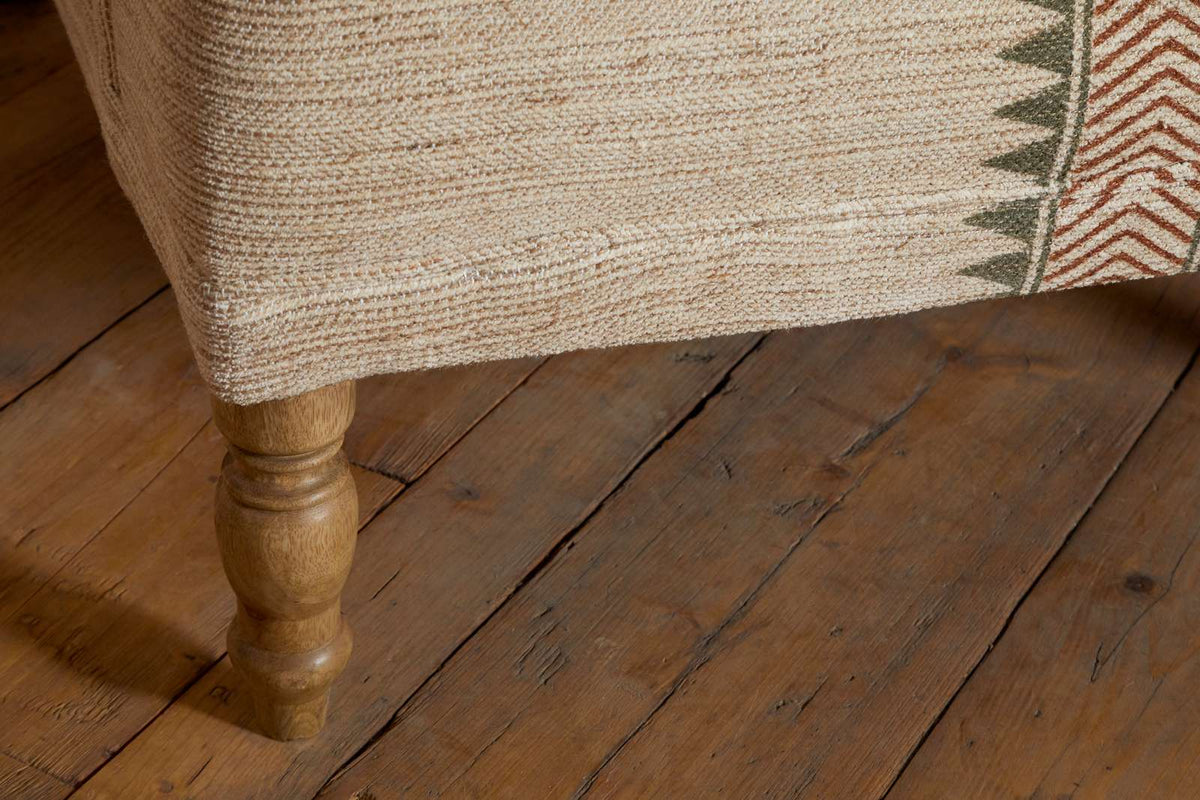 Nkuku Zairya Jute & Cotton Armchair Natural & Rust