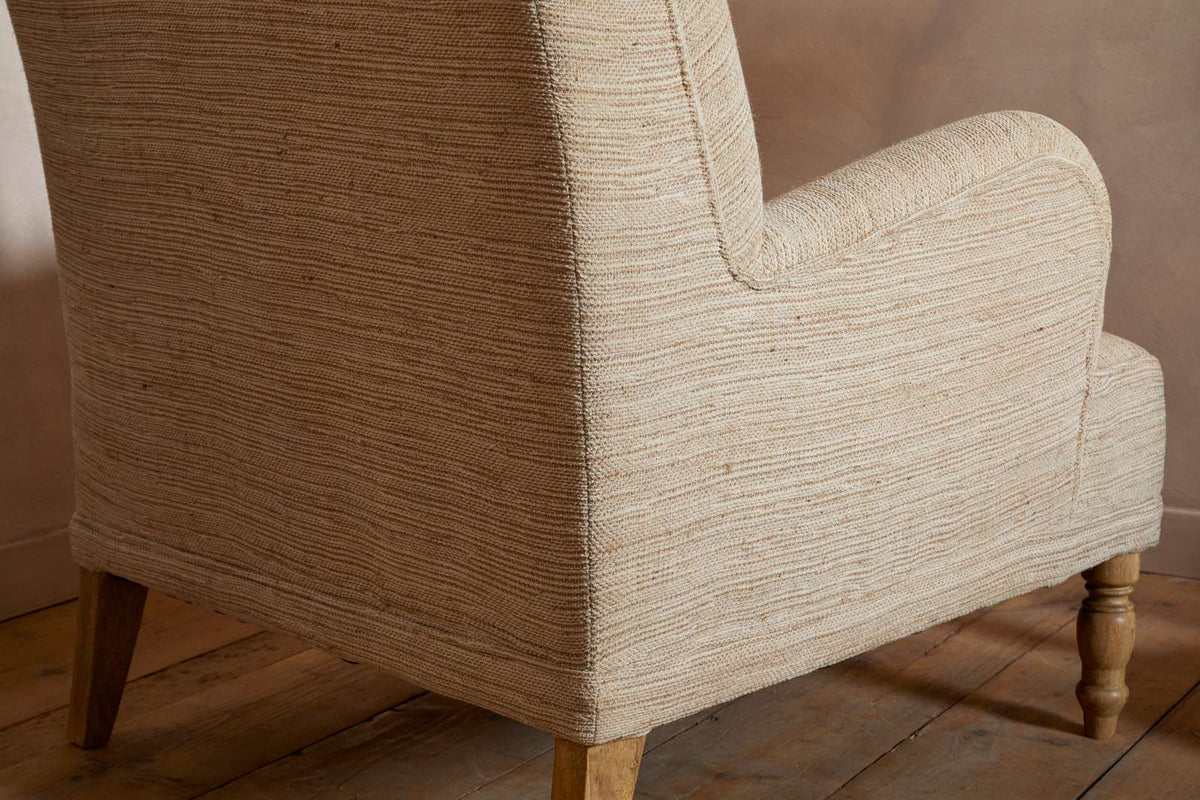Nkuku Zairya Jute & Cotton Armchair Natural & Rust