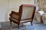 Nkuku Abe Linen Deconstructed Armchair Rust