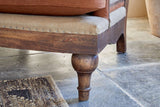 Nkuku Abe Linen Deconstructed Armchair Rust
