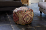 Nkuku Barir Kilm Upholstered Pouf Multi