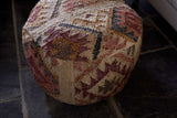 Nkuku Barir Kilm Upholstered Pouf Multi
