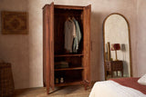 Nkuku Anbu Acacia Wardrobe Washed Walnut