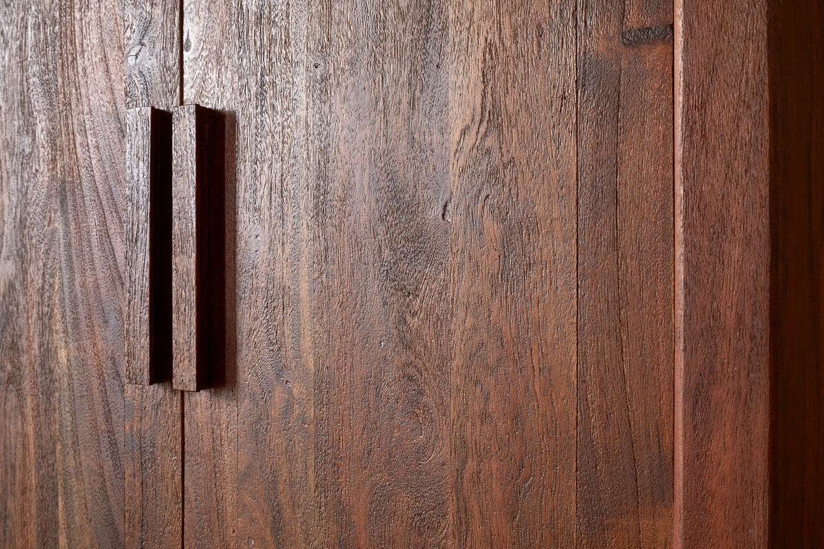 Nkuku Anbu Acacia Wardrobe Washed Walnut