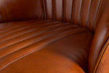 Nkuku Lal Leather Swivel Counter Chair Aged Tan