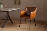 Nkuku Lal Leather Armchair Aged Tan