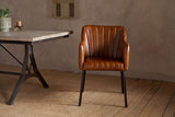 Nkuku Lal Leather Armchair Aged Tan
