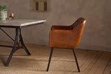 Nkuku Lal Leather Armchair Aged Tan