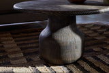 Nkuku Vivan Grooved Wood Coffee Table Charcoal