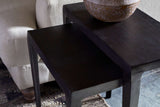 Nkuku Jagan Cast Metal Nest of 2 Side Tables Aged Black