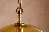 Nkuku Otoro Recycled Glass Pendant Honey Small Round