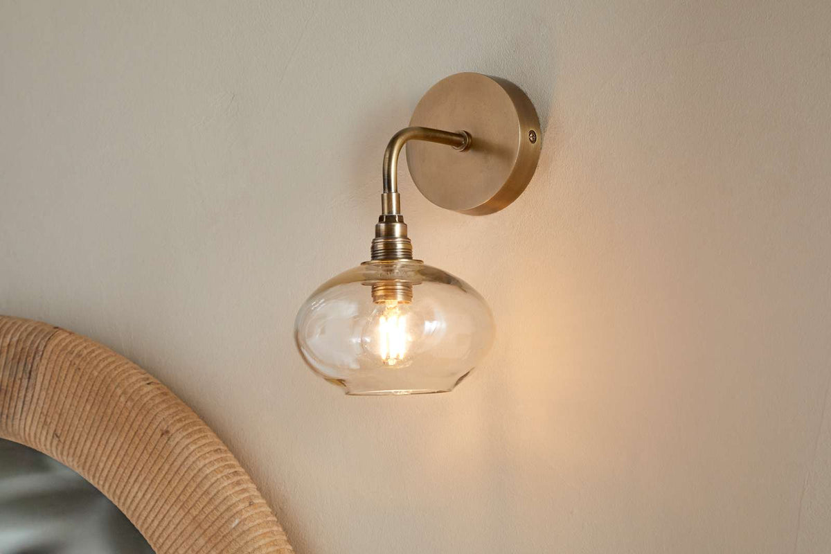 Nkuku Otoro Recycled Glass Wall Light Clear