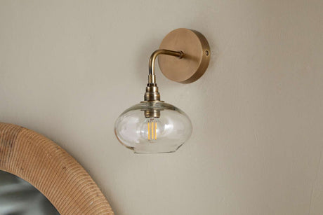 Nkuku Otoro Recycled Glass Wall Light Clear