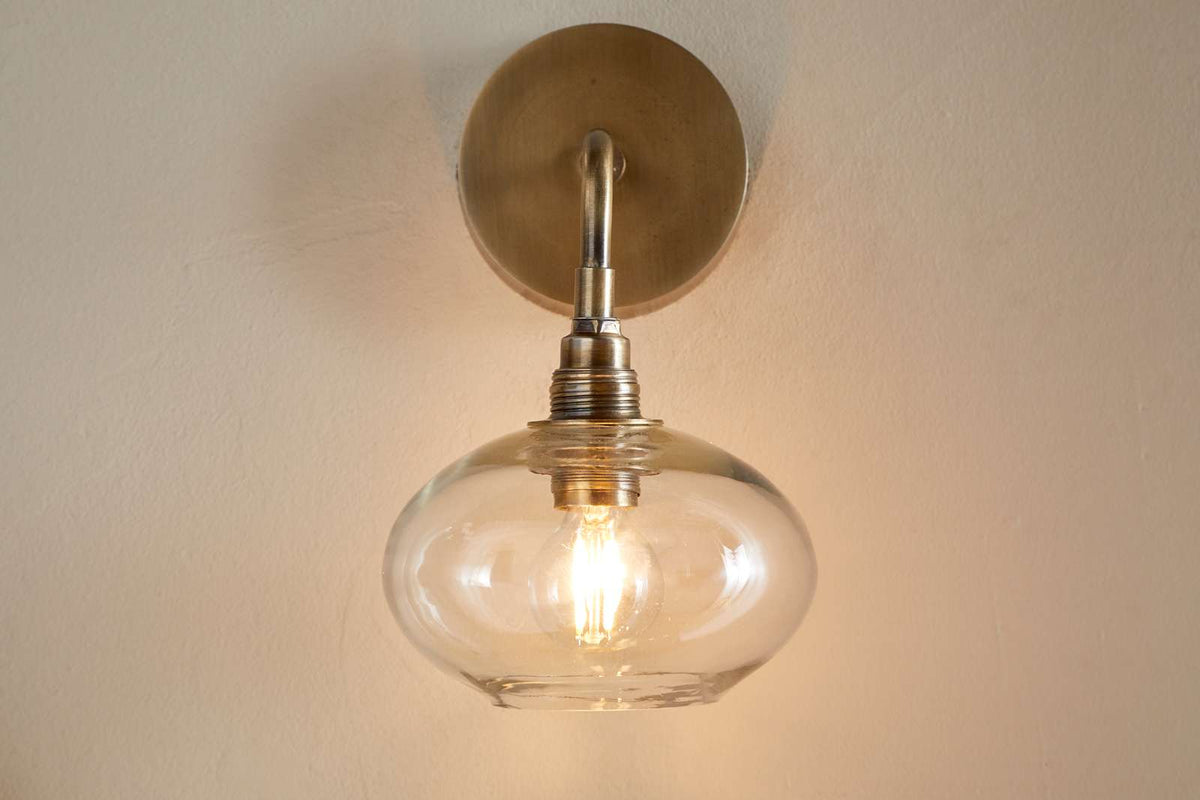 Nkuku Otoro Recycled Glass Wall Light Clear
