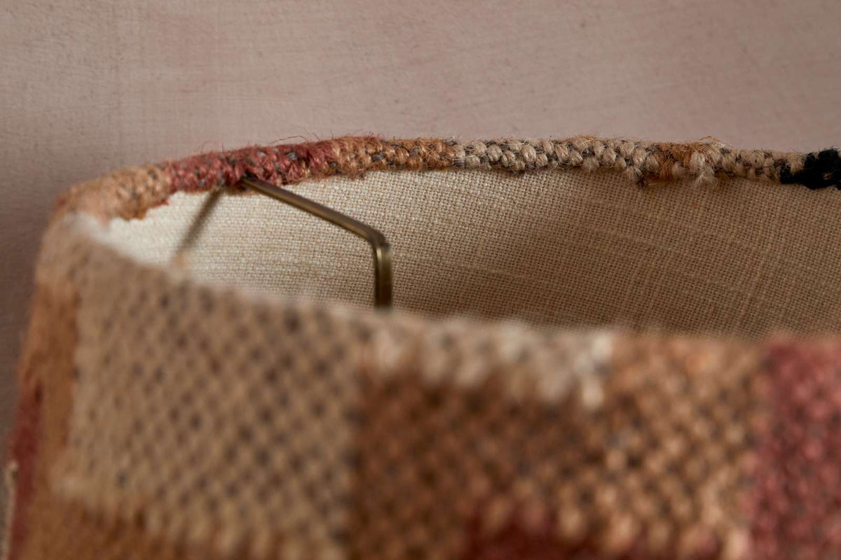 Nkuku Shanto Jute Kilim Lampshade Rust & Natural Medium