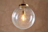Nkuku Jayeda Recycled Glass Ball Pendant Clear