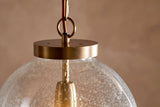 Nkuku Jayeda Recycled Glass Ball Pendant Clear