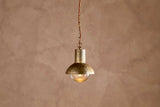 Nkuku Sakti Brass & Recycled Glass Pendant Clear