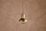 Nkuku Sakti Brass & Recycled Glass Pendant Clear