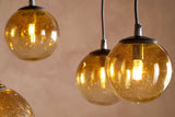 Nkuku Jerami Recycled Glass Linear Statement Chandelier Caramel