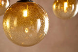Nkuku Jerami Recycled Glass Linear Statement Chandelier Caramel