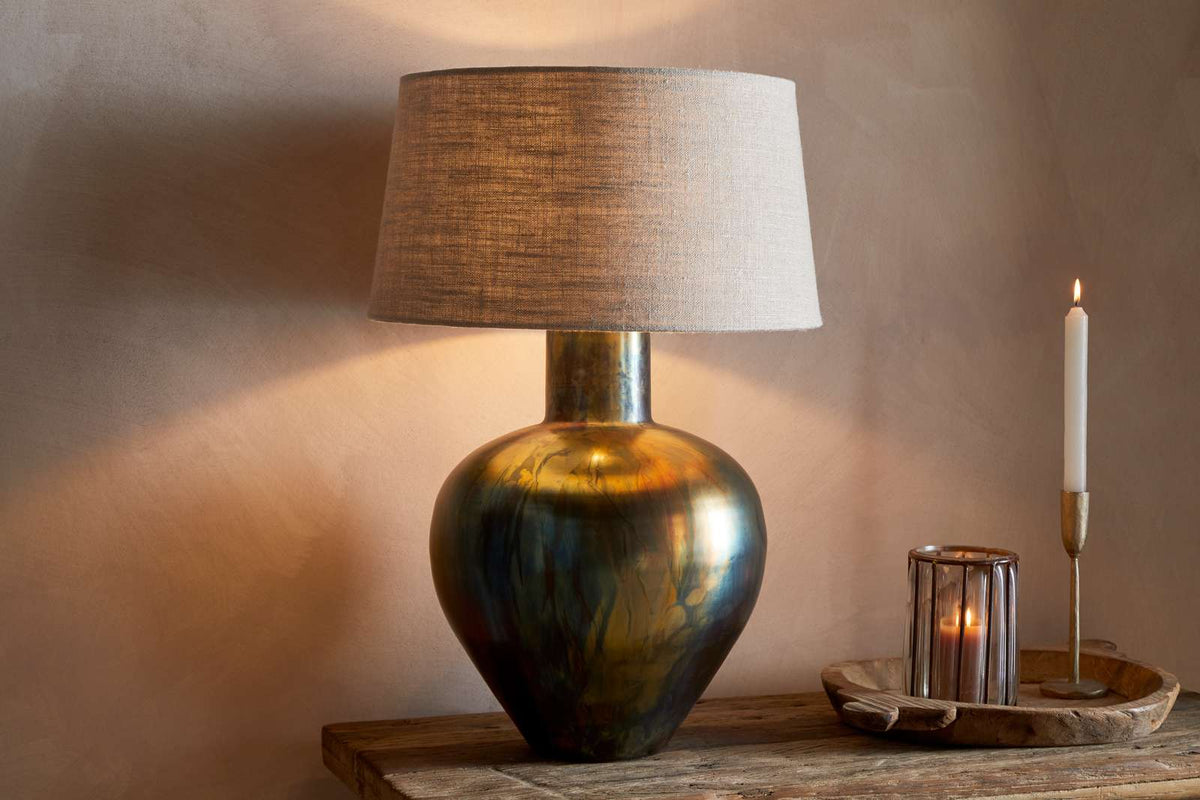 Nkuku Higala Antique Table Lamp Base Burnished Bronze
