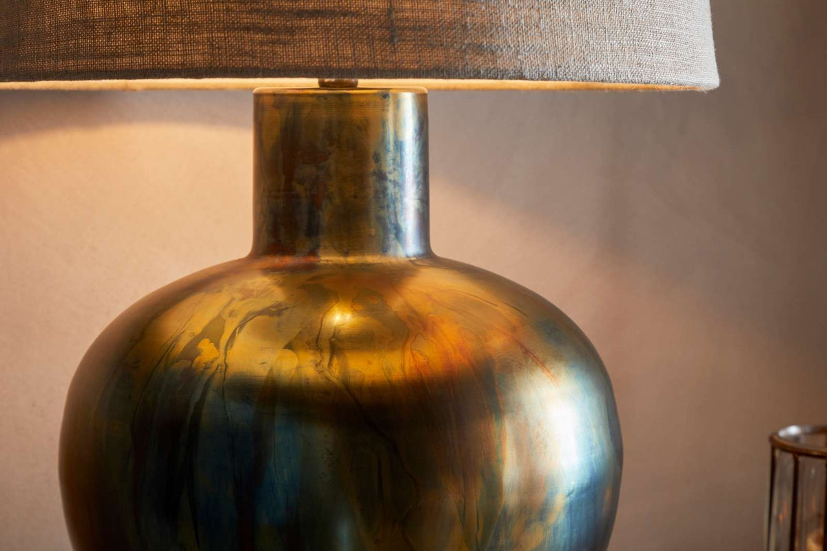 Nkuku Higala Antique Table Lamp Base Burnished Bronze