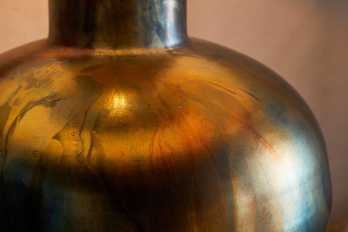 Nkuku Higala Antique Table Lamp Base Burnished Bronze
