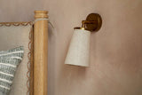 Nkuku Ame Linen Wall Spot Light Off White