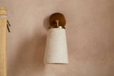 Nkuku Ame Linen Wall Spot Light Off White