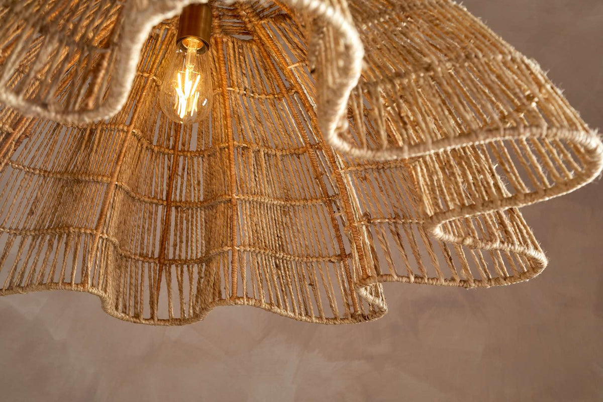 Nkuku Tudai Woven Jute Pendant Natural Large