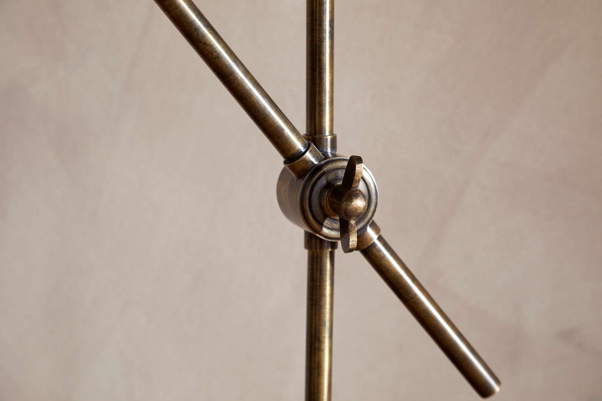 Nkuku Thenkara Directional Desk Lamp Antique Brass