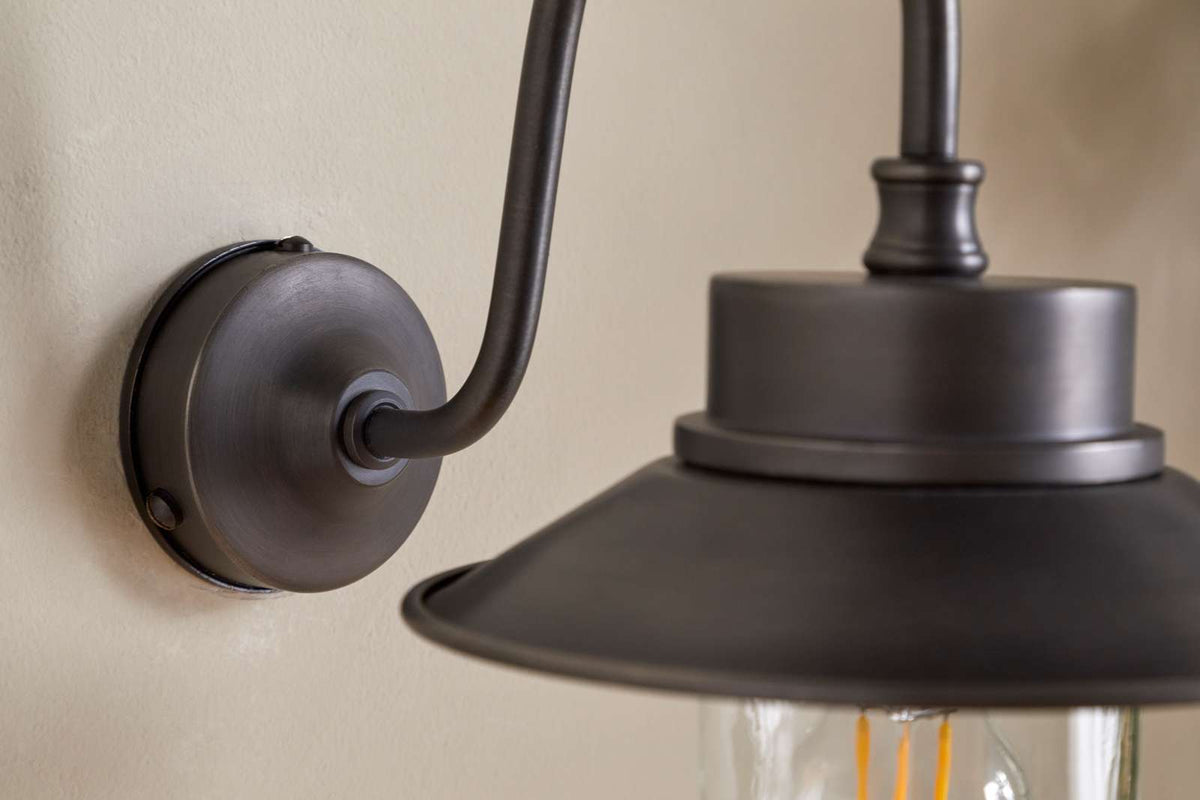 Nkuku Alwar Outdoor Wall Light Antique Bronze