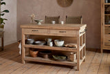 Nkuku Tivu Reclaimed Wood Kitchen Island Natural