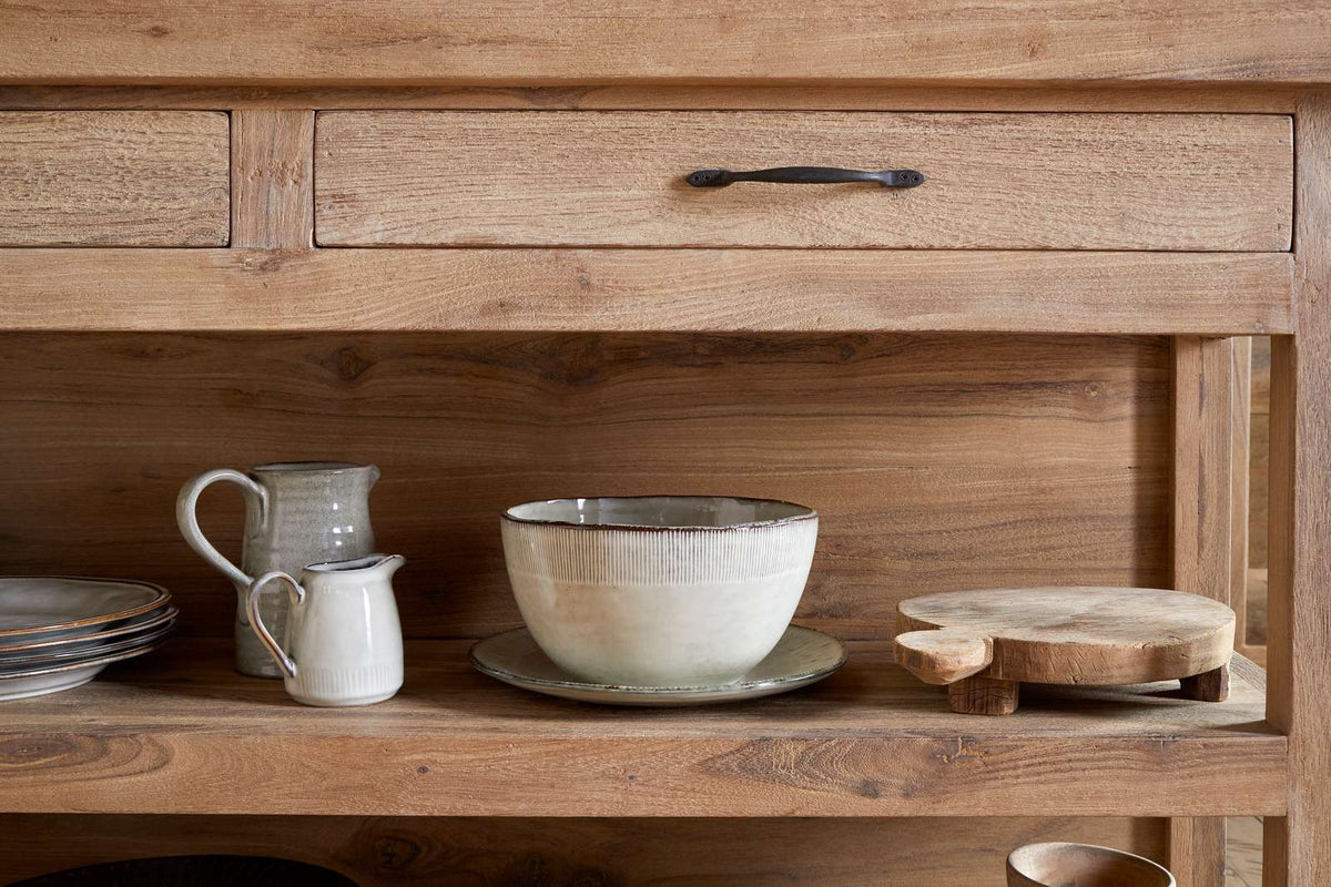 Nkuku Tivu Reclaimed Wood Kitchen Island Natural