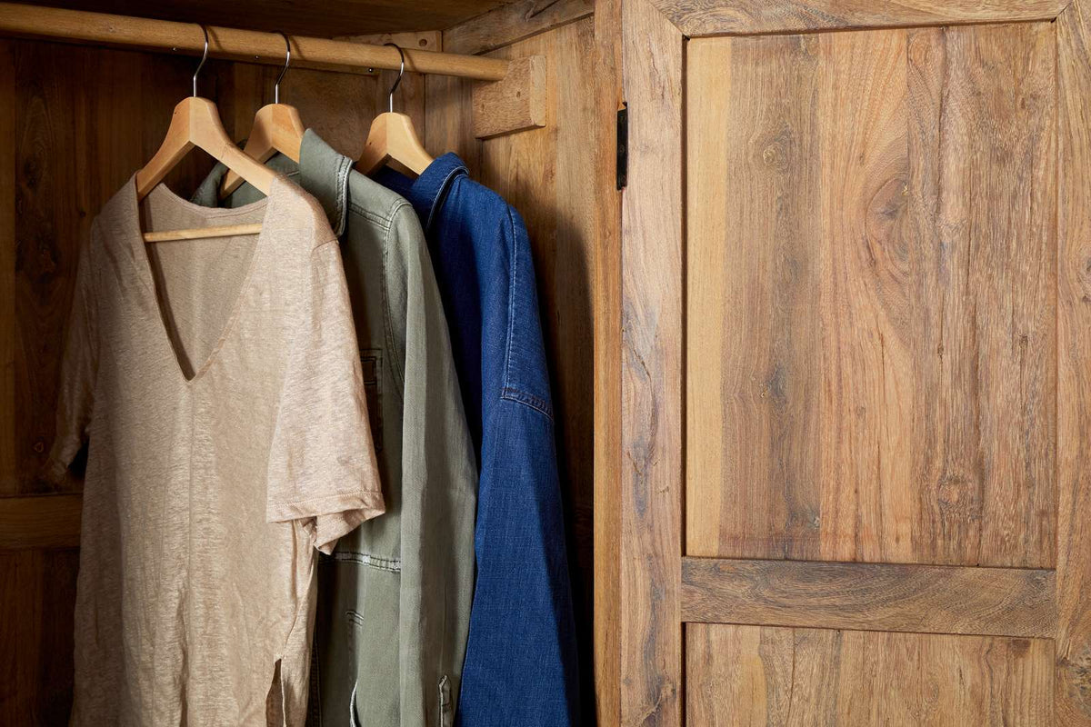 Nkuku Iya Reclaimed Wood Wardrobe Natural